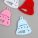Stickers made of felt "bell" 5x6 cm (set 6 pcs)