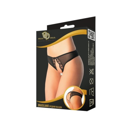 Erotic panties with Brasiliano access Medium landing, rr 44-46, black