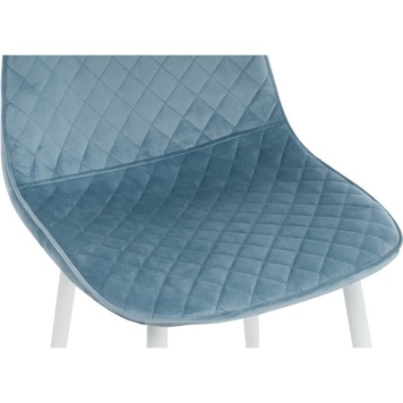Capri Metal/velor, white/blue 44x52x86 cm stool-7