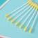 Cotton sticks yellow 100 pcs in p/floor package
