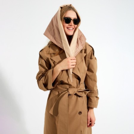 Women's handkerchief minku: casual collection beige color