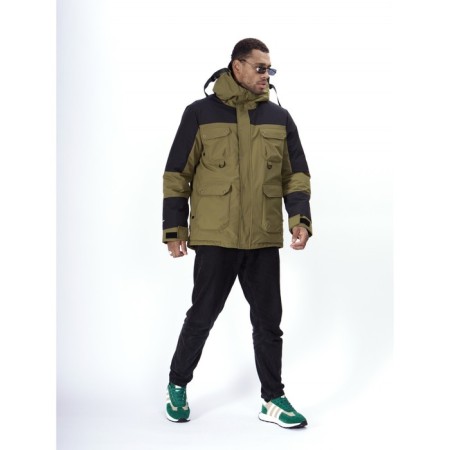Ski jacket men's, size 50, khaki color-12