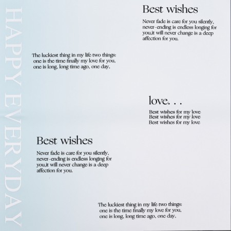 Film for flowers is matte, "Happiness every day", 58x58cm, blue-2