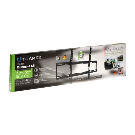 Tuarex OLIMP-112 bracket, for TV, inclined, 32-90 ", up to 40 kg, 25 mm, black-9