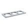 3-seater frame, glass, Catherine series, GFR00-7003-03, silver