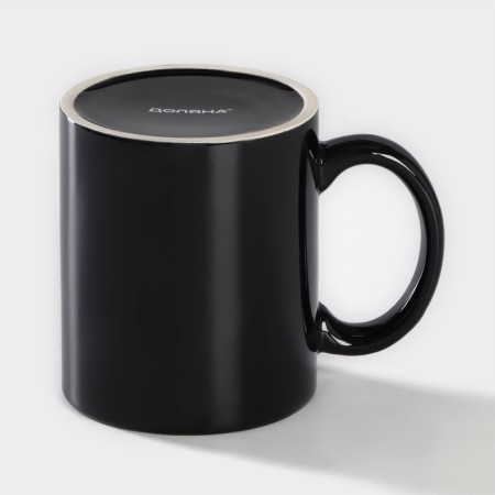 Mug - chameleon ceramic shade "Light bulb", 350 ml, black color-5