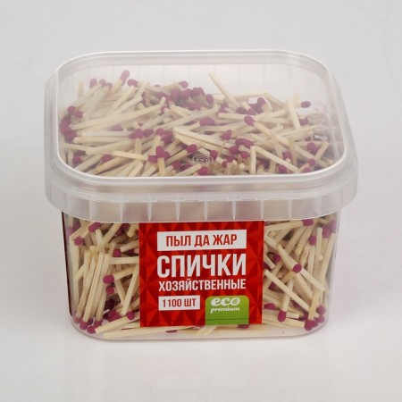 Lux matches with a full of 1100pcs. PET container FESCO MIX-3