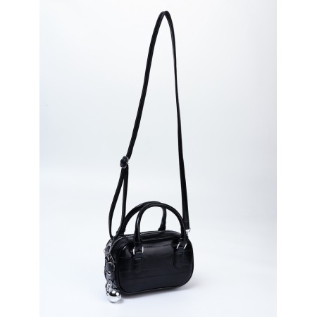 Women's bag, 20*9*12, lightning departure, belt lengths, black-1