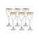 A set of glasses for the white wine asio, the Panto Gold decor, 185 ml X 6 pcs.