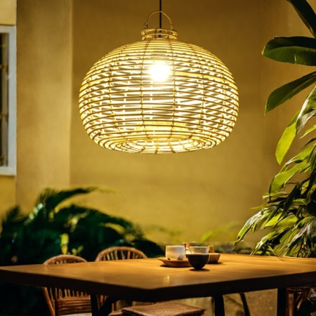 Ceiling Lamp from Rotan "Kint" 1x120W, E27, 40x40x32 cm