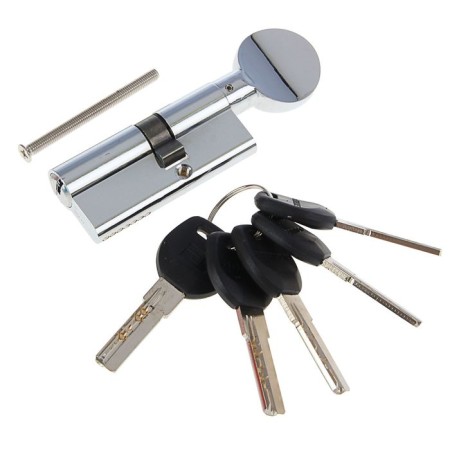 Allyur cylinder mechanism HD FG 70-5K CP, with a perfors, with vert., 25x10x35 mm, chromium color