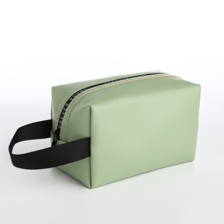 Lightning cosmetic bag, green color