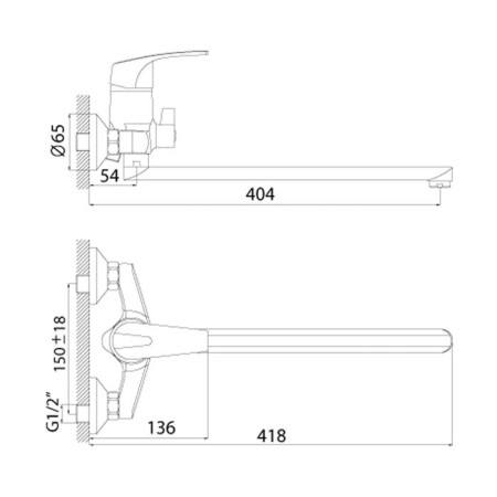 Bath mixer Rossinka D40-32-1