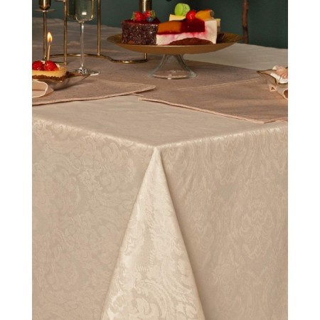 Tablecloth, size 140x180 cm, cream color-1