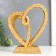Polystone souvenir "Two hearts in one" gold 20.5x17x7 cm