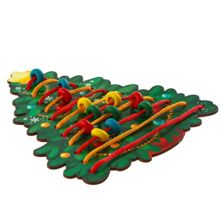 New Year's toy. Lacing "New Year! Dress the Christmas tree "-2
