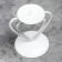 Glamur candlestick Metal per 1 candle, 9x10.2 cm, white