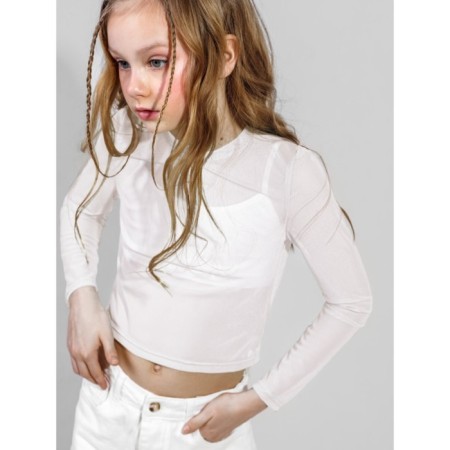 Топ для девочки Amarobaby Young, рост 128 см, цвет белый-7
