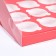 Confectionery folding box for 9 cupcakes 23.5 x 23.5 x 10, red