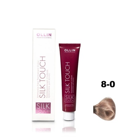 Hair dye OLLIN Professional Silk Touch, non-zammiac, tone 8/0 light-brown