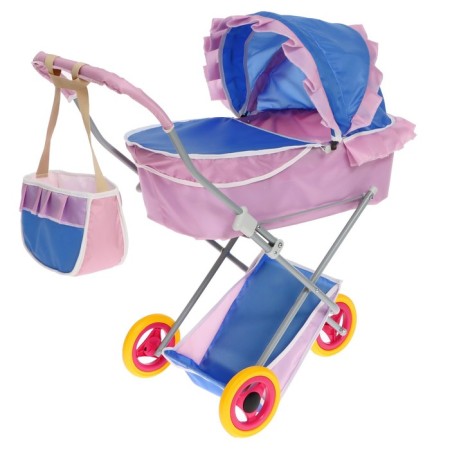 Puppet stroller No. 10, lilac color with blue