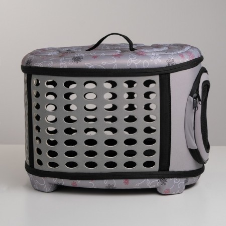 The folding bag is large, the EVA material, 42.5 x 37.5 x 29.5 cm, gray-1