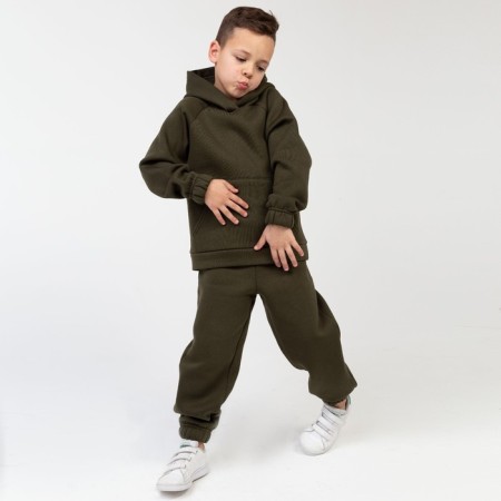 Children's costume with the basis (sweatshirt, trousers) KAFTAN "Basic Line" R.28 (86-92), khaki-2