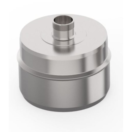 A stupe of condensate flow, D 150 mm, stainless steel 0.5 mm, fitting 3/4 ", internal