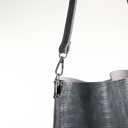 Women's bag on magnet Textura, average size, color gray-4