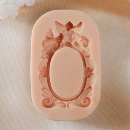 Mold Silicon "Oval Frame" 10.7x7x2 cm-1