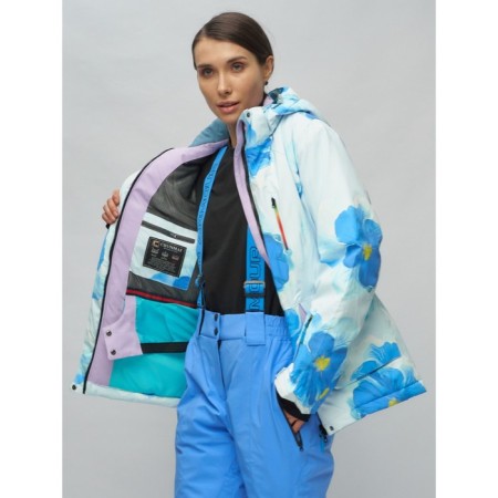 Ski suit female, size 42, blue color-7