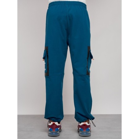 Sports male trousers, size 48, blue color-10