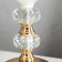 Summary Metal for 1 candle "Crystalics" White with gold 16x9.7x9.7 cm