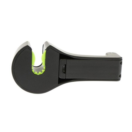 Torso-chuckle, on a headrest with a phone holder-2