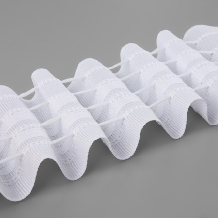 Curtain tape, matte, 6 cm, 50 ± 1 m, white color-1
