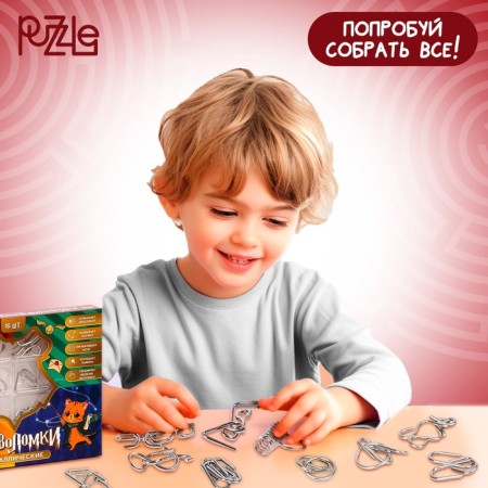 Metal puzzles 16 pcs "Wizard"-3