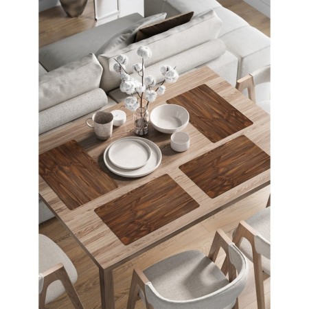 A set of napkins for setting the table "Wood texture", rectangular, rounded edges, size 30x46 cm, 4 pcs