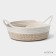 Basket for storage ladled handmade LadOOM "Visavi", cotton, with handles, 34 × 24 × 7 cm, beige color