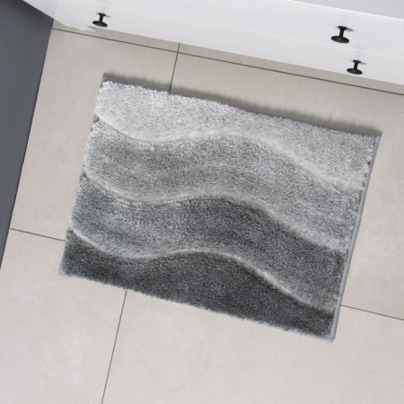 House mats “Waves”, 43 × 61 cm, gray color-1