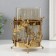 Summary Metal, glass for 1 candle "branches with balls" d = 10 cm gold 14x17 cm