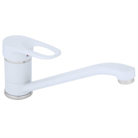 Accoona A4130G kitchen mixer, single -leaf, white, matte