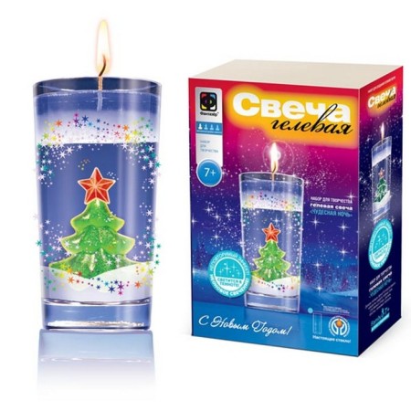 Set for the manufacture of gel candle with sparkles "shining miracle"