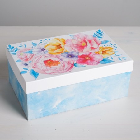 A set of boxes 10 in 1, gift packaging, “Flower extravaganza”, 12 x 7 x 4 - 32.5 x 20 x 12.5 cm-5