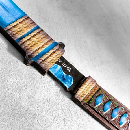 The souvenir is wooden "Tanto knife", in a scabbard, blue-7