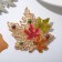 Brooch "Liszt" Maple autumn, color in gold