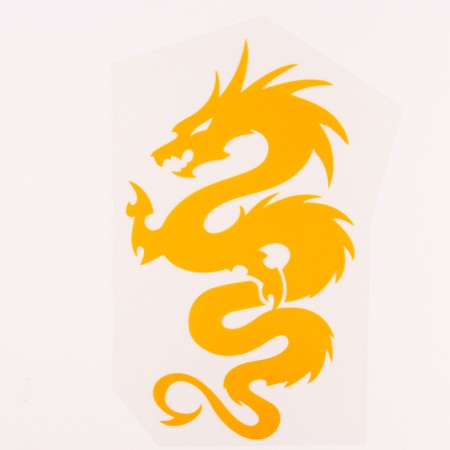 Thermalrotransfer "Dragon", yellow color, set of 10 pcs.