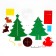Set for creativity "Christmas tree with Santa Claus in a sleigh" adhesive decorations