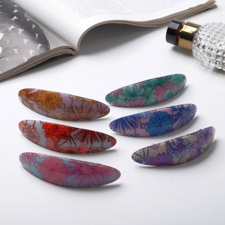 Halfly hairpin "Virginia" Plumaria, 9.5 cm, mix-1