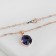 Set 3 objects: earrings, pendant, ring dimensionless "Edel" bead, blue color in gold, 45 cm
