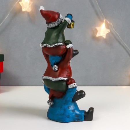 Souvenir Polystone Light "Grandpa with flashlights - a bunch of small" 29.5x14.5x11.5 cm-4
